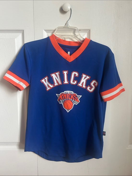 NBA Other - NBA New York Knicks Royal Blue & Orange Kids V‑Neck Jersey